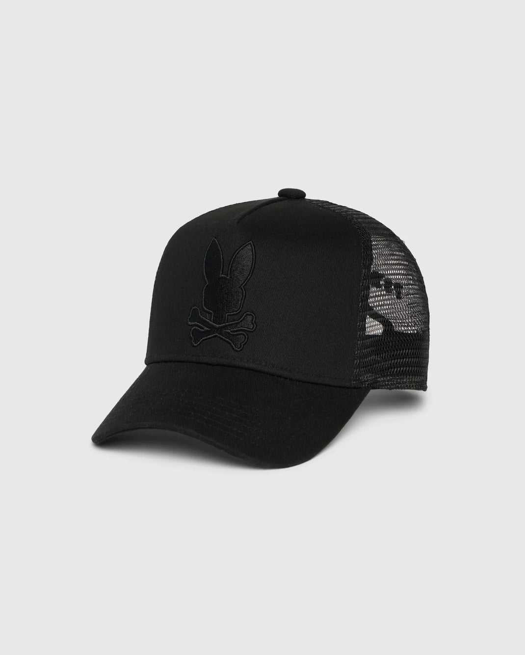 Chapeaux Psycho Bunny Houston Trucker Hat Noir Enfant | QKZ-01230934